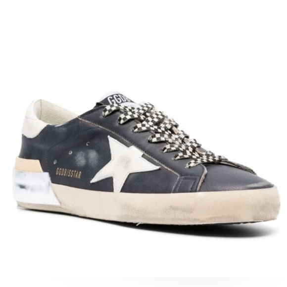 Golden Goose Men Superstar Sneaker Black White Silver NIB Auth